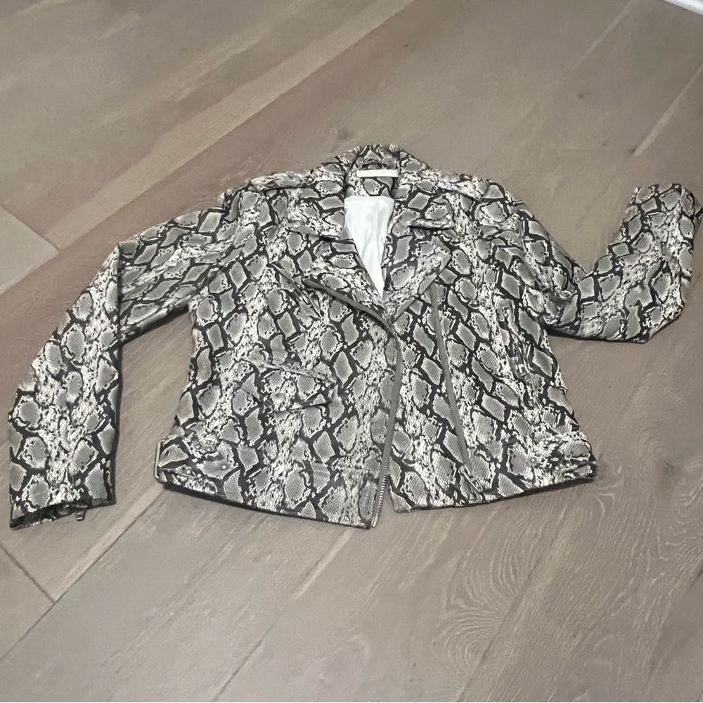 BLANK NYC snake biker jacket